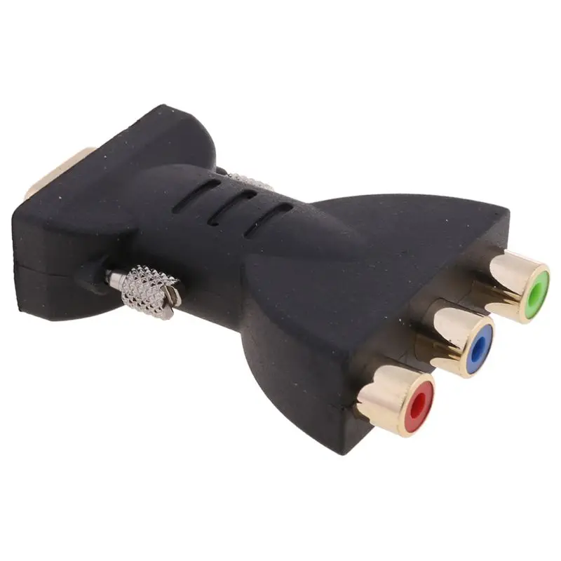 Адаптер VGA-AV штекер VGA-3RCA для видеоразъема DVD ТВ-проектора устройства высокой