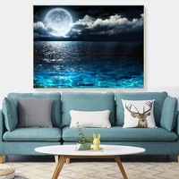 5d diy poured glue full square round with ab drill moon scenery diamond painting kits cross stitch landscape craft home decor