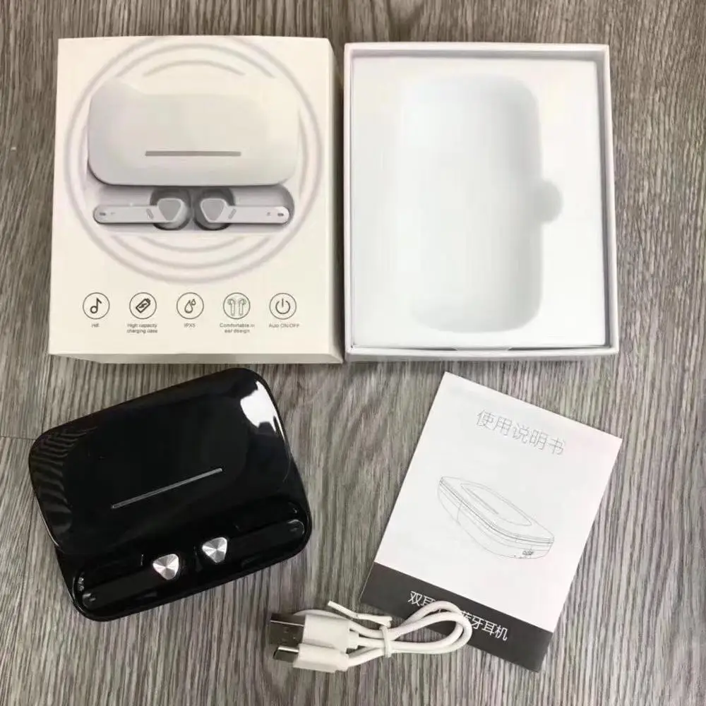 TWS Наушники Беспроводные Bluetooth 5 0 наушники с микрофоном зарядная коробка