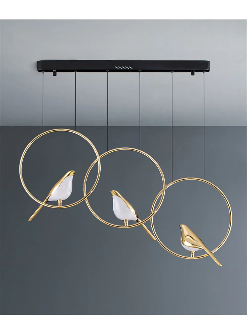 Фойе Ресторан светодиодный Люстра золото сорока птица украшения дома