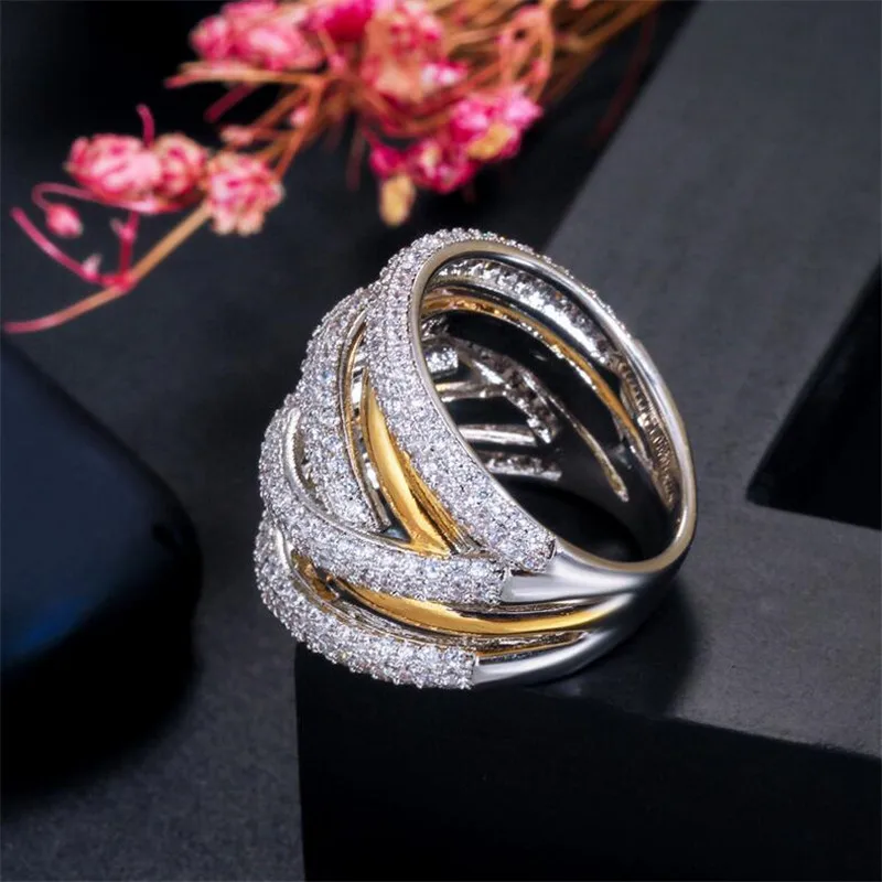 Популярные винтажные модные ювелирные изделия 14KT Белое золото заполнение