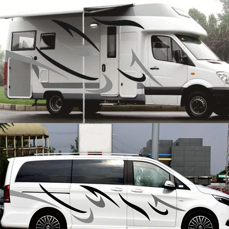 1 пара RV стикер (черный + серый) виниловая наклейка графическая Авто Наклейка s для