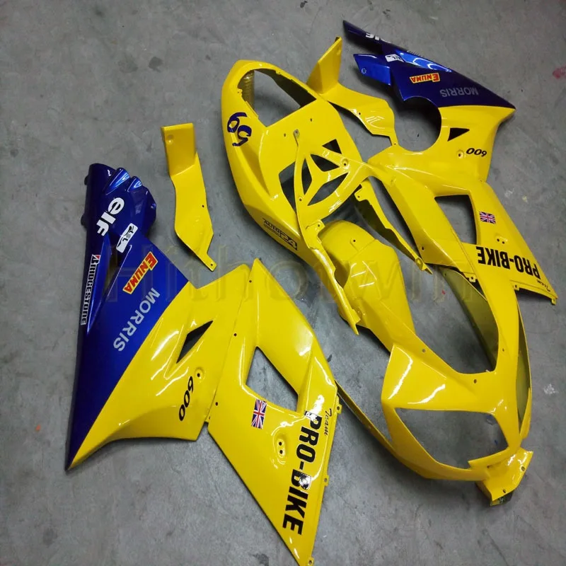

5Gifts+Custom yellow Motorcycle cowl for 600 2003 2004 2005 650 2003-2005 ABS motor Fairing kit M2