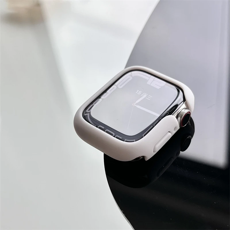 Матовый Жесткий Бампер для Apple Watch чехол серии 7 6 SE 5 4 3 2 Модный iWatch 45 мм 41 44 40 42 38 |
