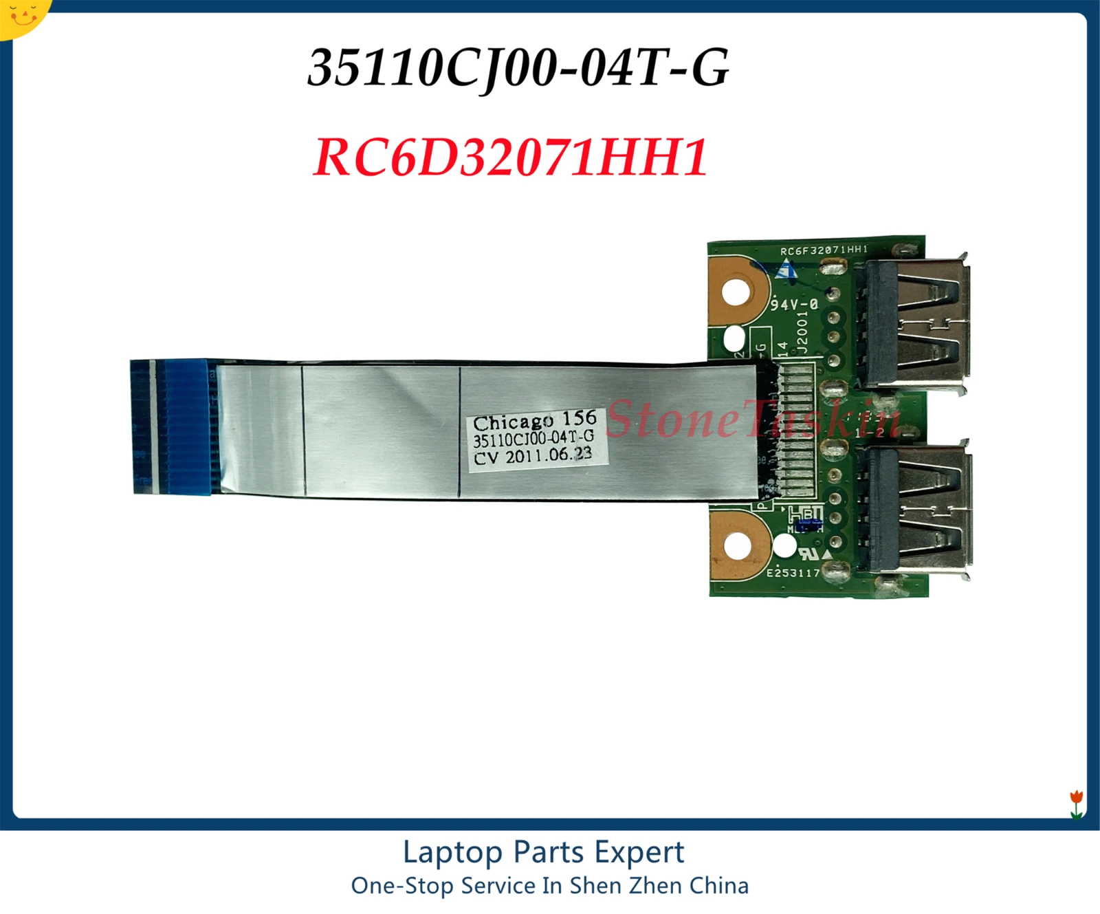 Высококачественная Подлинная Плата USB 35110CJ00-04T-G для Compaq Presario CQ57 HP 2000 с кабелем