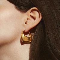 2021 new creative vintage punk basket earclip earrings contracted hollow out hyperbole golden earclip for women jewelry gifts