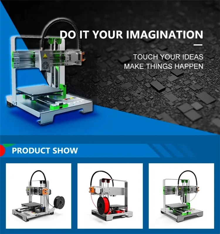 EasyThreed Precision DIY 3d Принтер Комплект Полный металлический каркас ртутный модуль начальный уровень для студентов настольный мини предварительно собранный принт