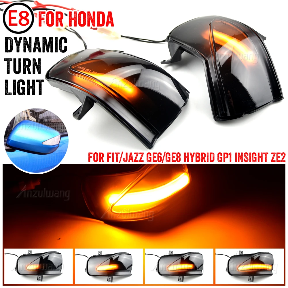 

A Pair Rearview Mirror Dynamic LED Indicator Lamps For FIT/JAZZ GE6/GE8 HYBRID GP1 Turn Signal Light For Insight ZE2 2013-2014