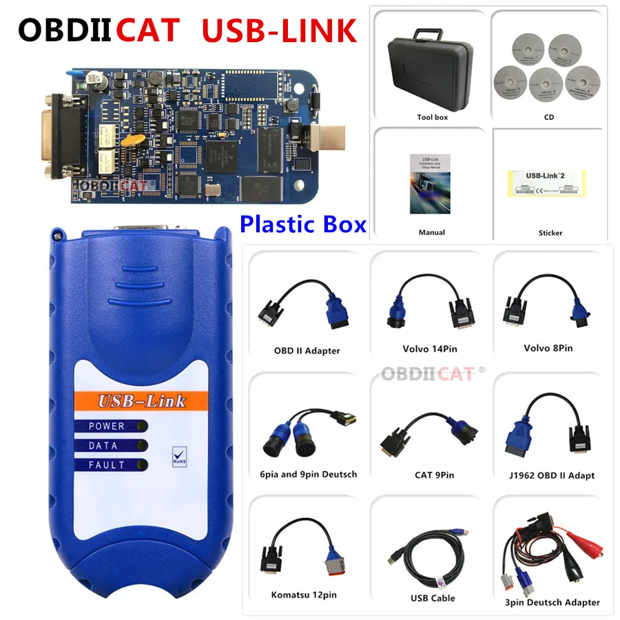 USB Bluetooth Дизель грузовик диагностический инструмент OBD Диагностика