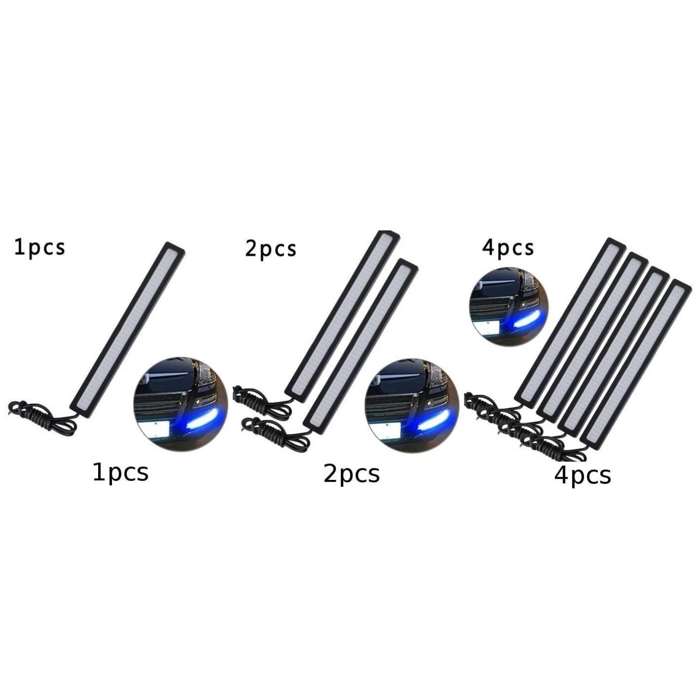 1/2/4 шт. синий супер яркие фары для автомобилей COB светодиодный светильник LED DRL