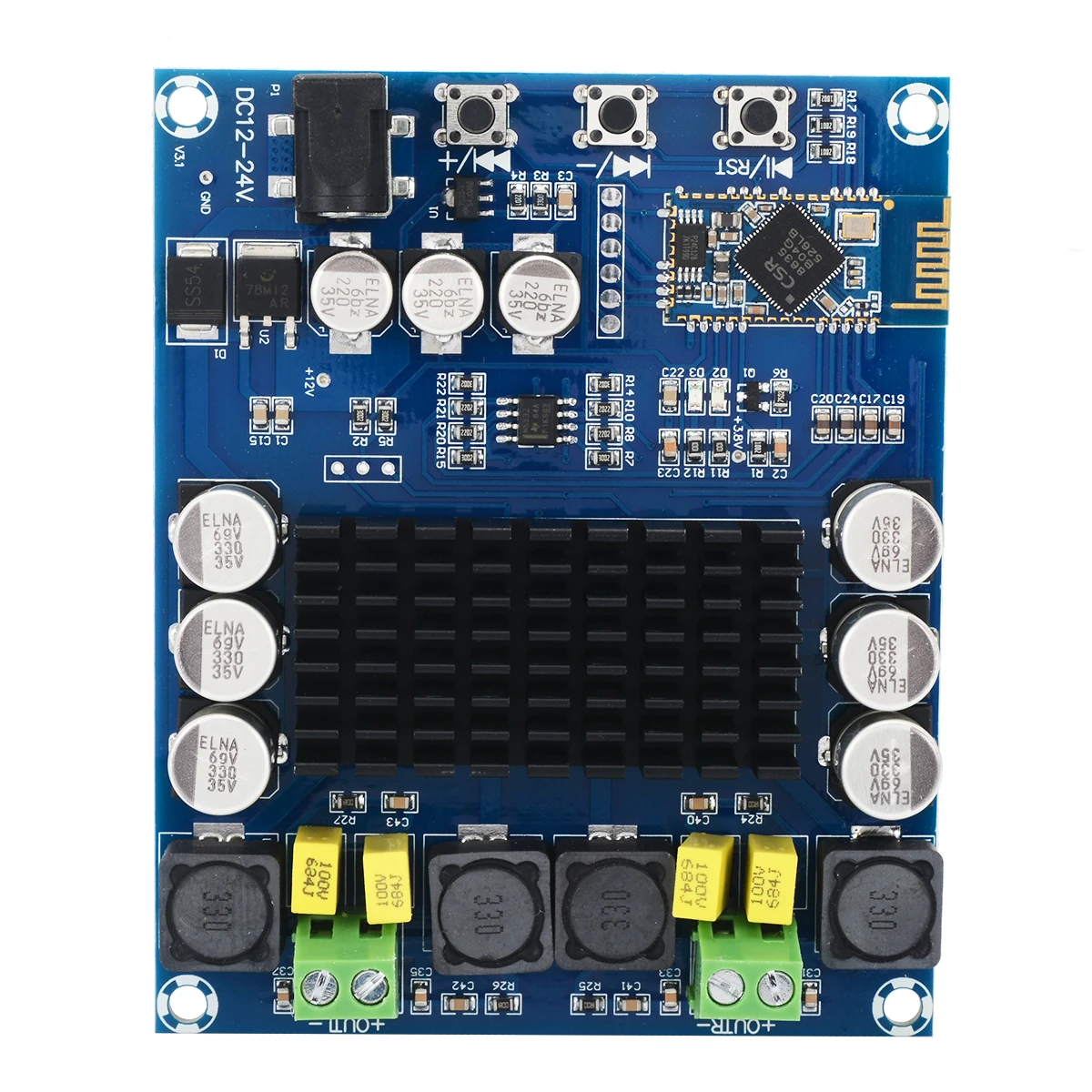 TPA3116D2 Плата усилителя с двойной дорожкой 120Wx 2 беспроводной Bluetooth совместимый