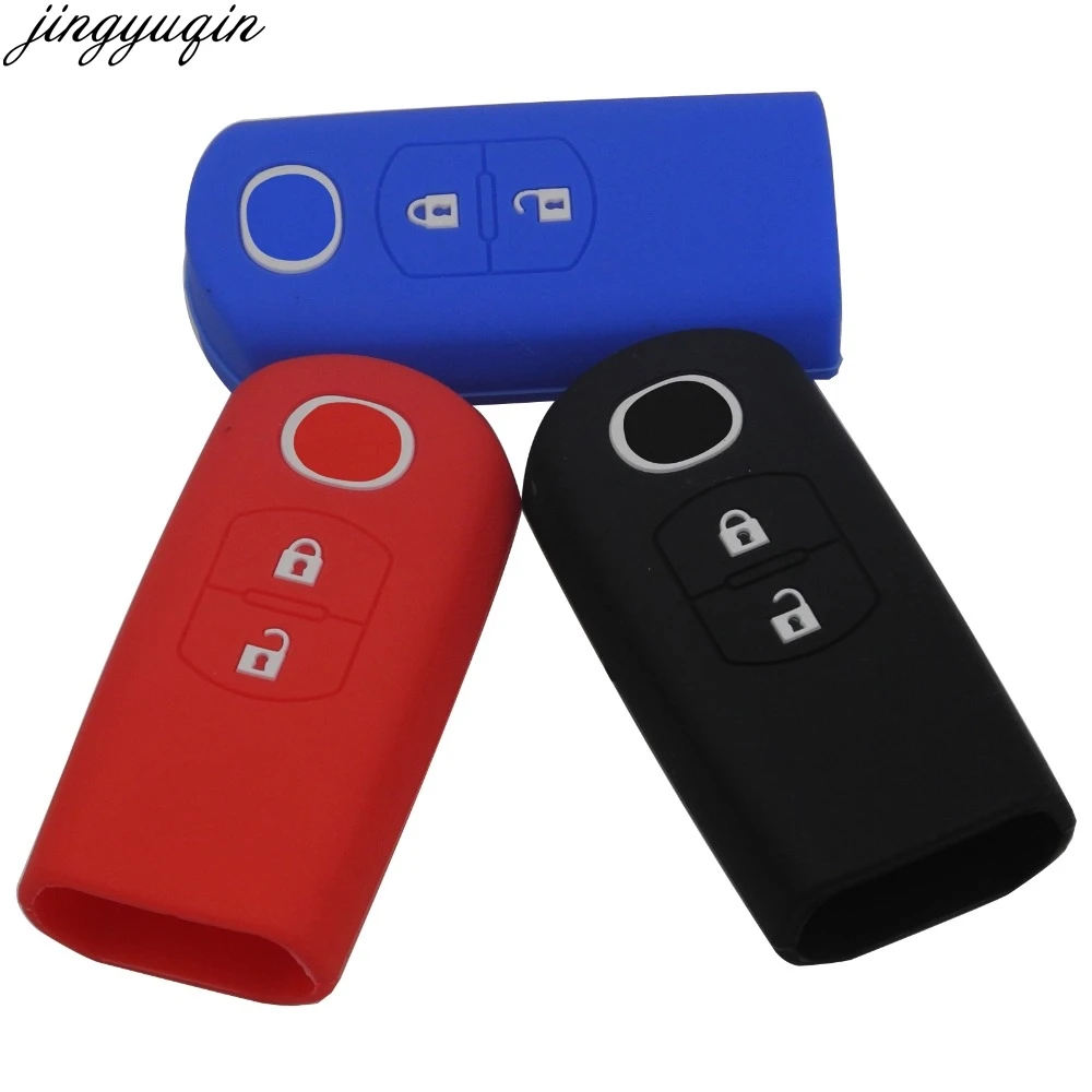 2 кнопки силиконовой резины автомобиль дистанционного ключа чехол КРЫШКА ДЛЯ Mazda