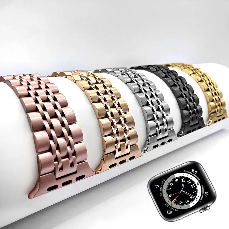 

Ремешок для Apple Watch 44 мм, 42 мм, 40 мм, 38 мм, из нержавеющей стали