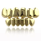Золотые зубы, верхние и нижние зубные колпачки для зубов, косплей вечерние, панк, рэпер, ювелирные изделия, подарок