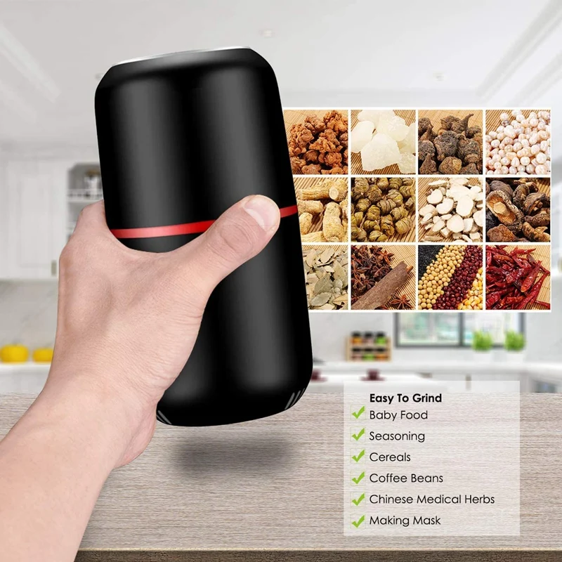 

Electric Coffee Grinder,Capacity Portable Coffee Grinding Machine Brew for Bean Mill Spices Herbs Nuts Grinder