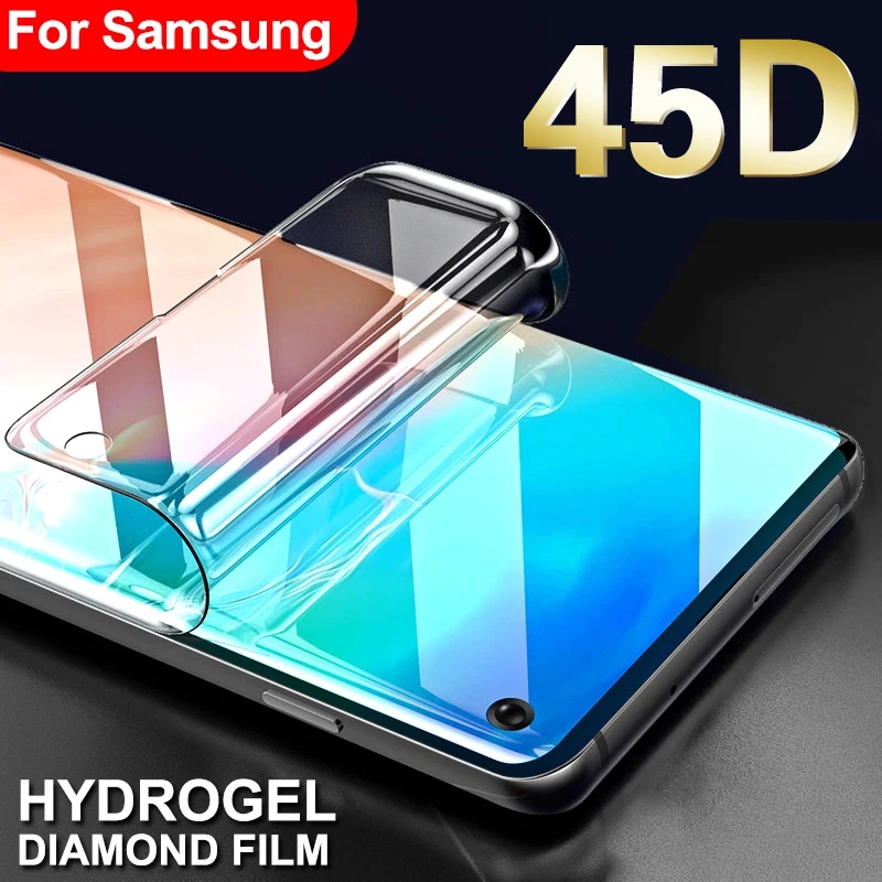 Защитная Гидрогелевая пленка 45D для Samsung galaxy S8 S9 S10 Plus S10e защита экрана на Galaxy S6 S7 edge