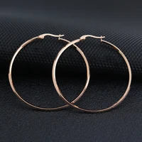 1pair the latest titanium steel stainless steel round three dimensional exaggerated big ear ring round temperament ear buckle