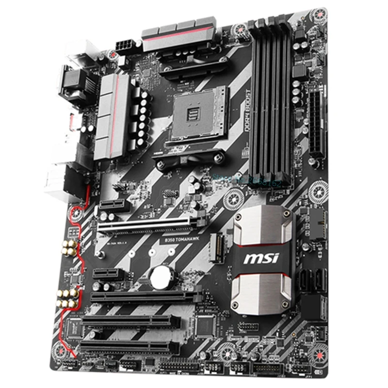 Материнская плата MSI B350 TOMAHAWK для AMD Socket AM4 DDR4 Ryzen 64 Гб PCI E 3 0 X16 б/у материнская