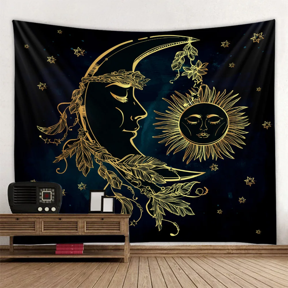 

Mandala Tapijt Muur Opknoping Zon Maan Tarot Wandtapijt Muur Tapijt Psychedelische Tapiz Hekserij Muur Doek Wandtapijten