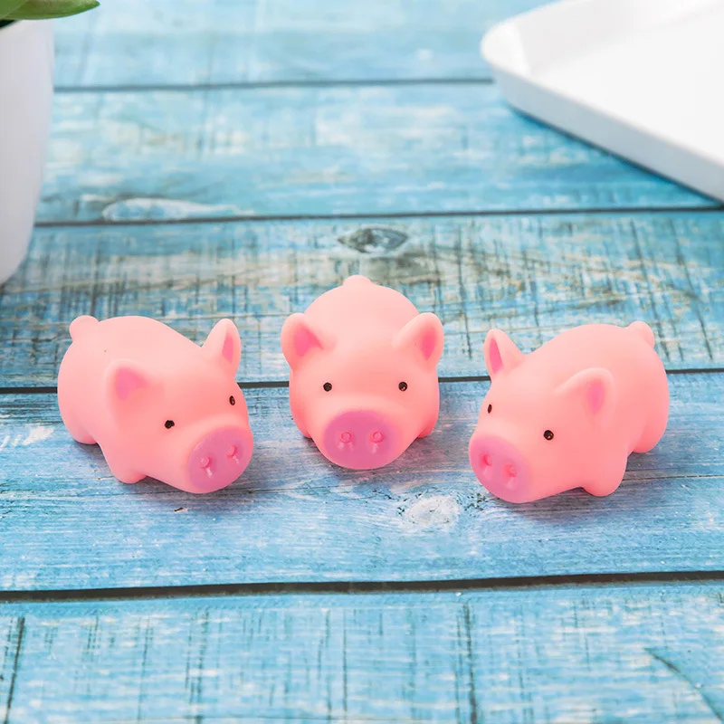 3 Pcs/lot New Cute 4.5cm Dog Toys Pink Screaming Rubber Pig Pet Squeaker Chew Gift Home Decorations Puppy Accessories | Дом и сад