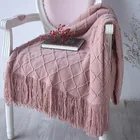 Мягкое Вязаное детское кресло для малышей, одеяла, покрывало для женщин, Манта, накидка для отеля, ресторана, пледы