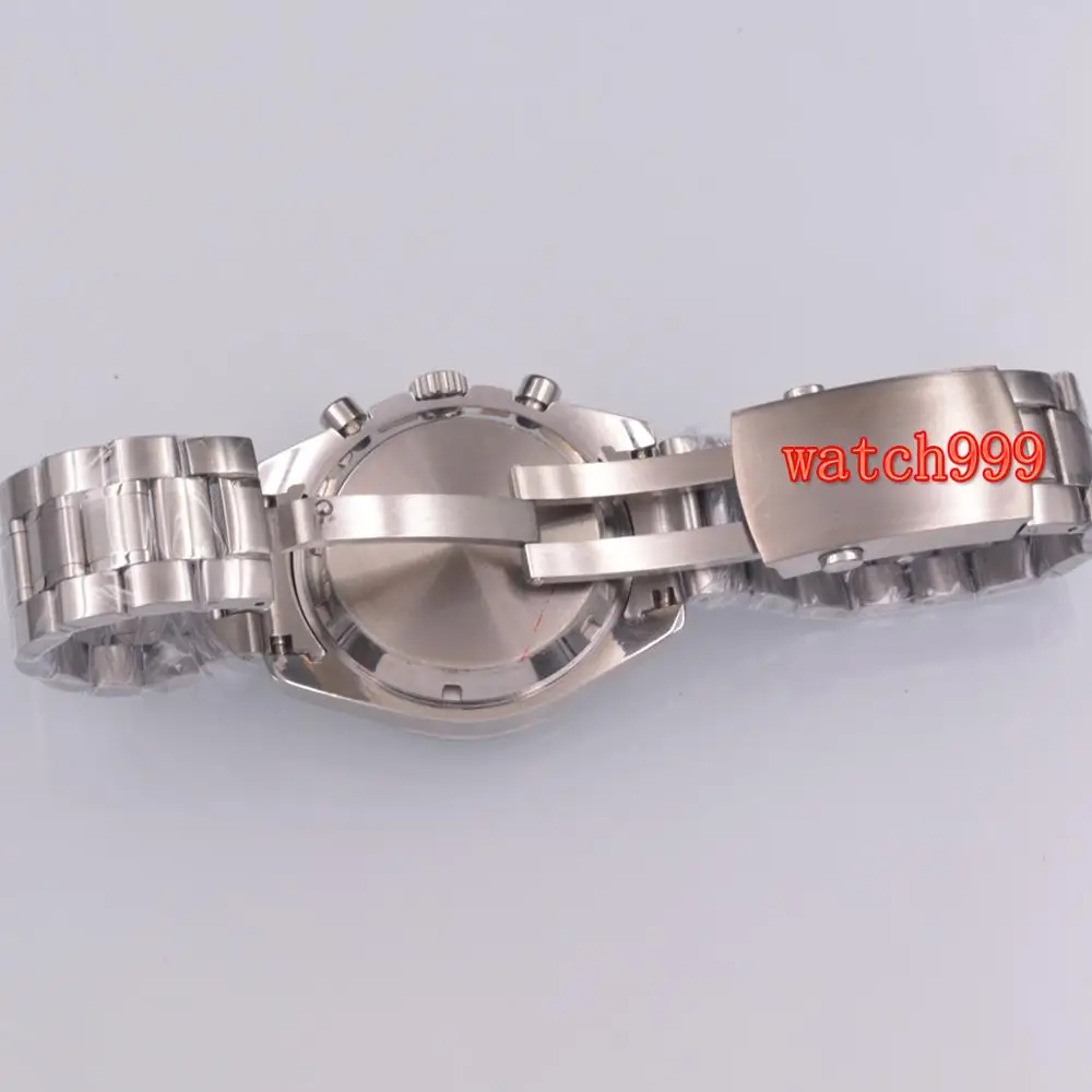 Мужские водонепроницаемые механические часы Bliger красные из нержавеющей стали с