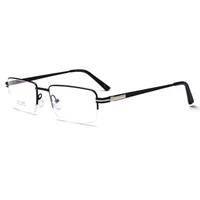 metal alloy spectacle frames mens business half frame eyeless frame leisure simple myopia presbyopia prescription eyewear