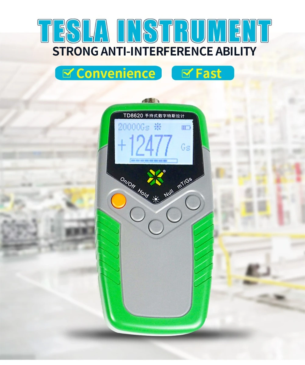 TD8620 Permanent Magnet Gauss Meter Handheld Digital Tesla Magnetic Flux Surface Field Test 5% Accuracy | Инструменты