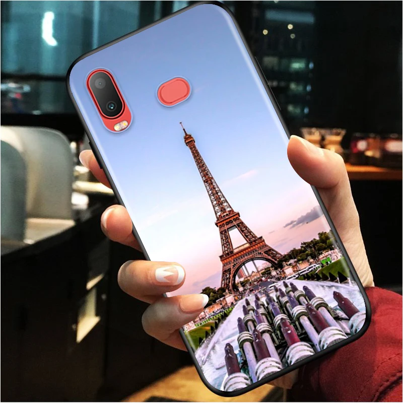Beautiful Eiffel tower for Samsung Galaxy A9S A8S A6S A9 A8 A7 A750 A6 A5 A3 Plus Star 2018 2017 2016 Black Phone Case