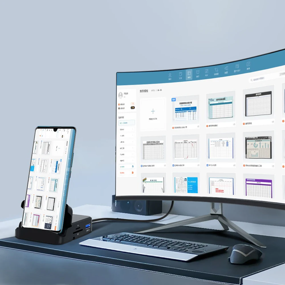 Док-станция Unnlink типа C 4K USB3.0 TF SD 15 Вт зарядка USB док-станция адаптер для S9 S10 S20 P20 P30