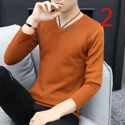 

Warm and comfortable bottoming shirt men's slim pullover half-high collar long-sleeved T-shirt