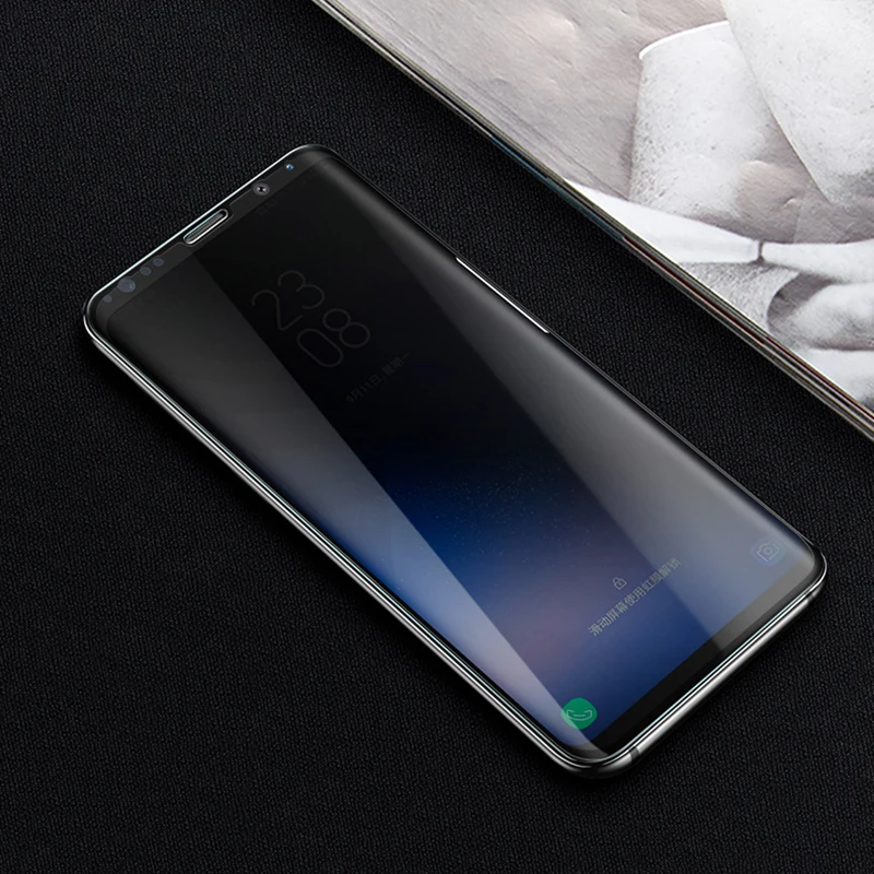 Противошпионское закаленное УФ-стекло Note 8 9 защита экрана чехол дружественная и