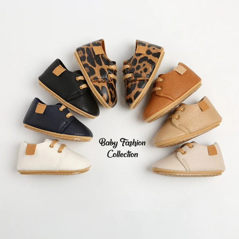Роскошные мягкие кожаные детские мокасины обувь для новорожденных с резиновой