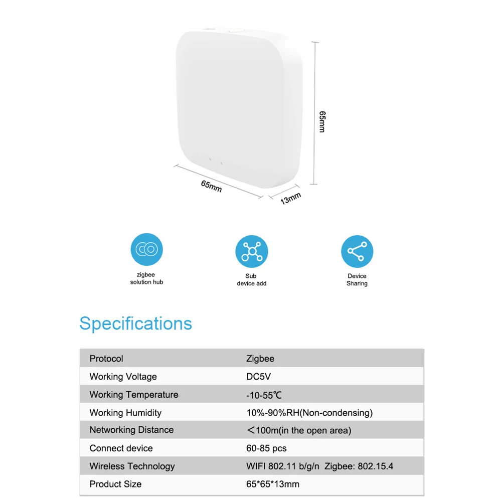 

New Smart Wireless Gateway Smart Life Smart Gateway Hub Home Bridge Smart Life 3.0 Bridge for Google Home Alexa