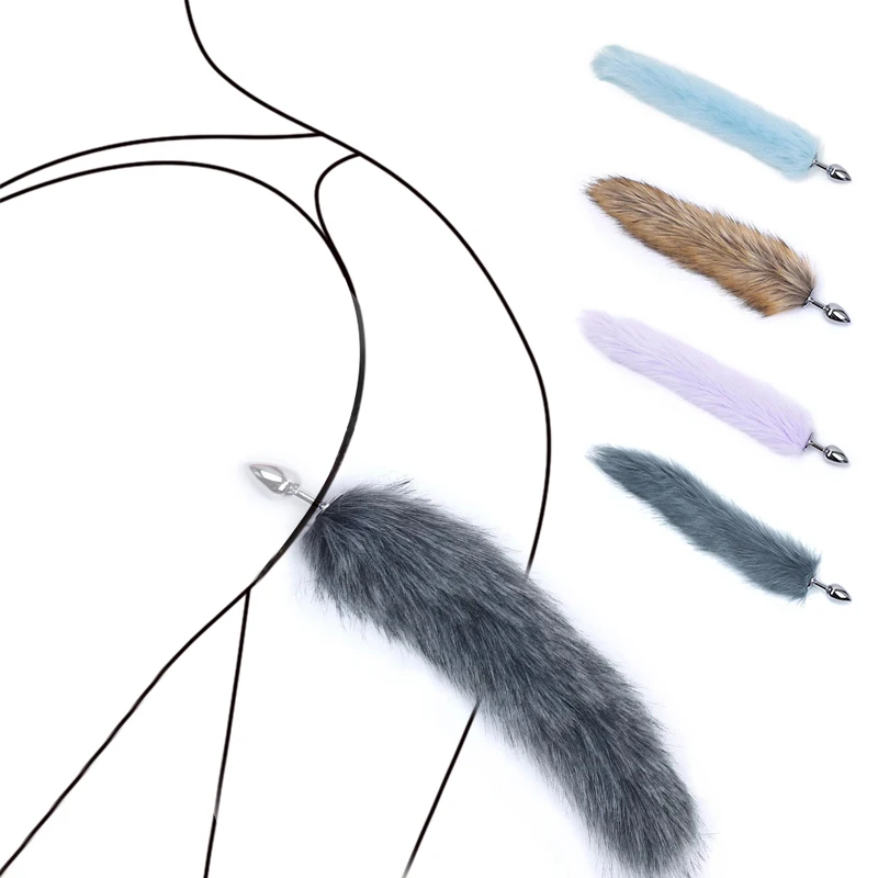 Новинка Анальная пробка с гладким прикосновением из нержавеющей стали лисьим