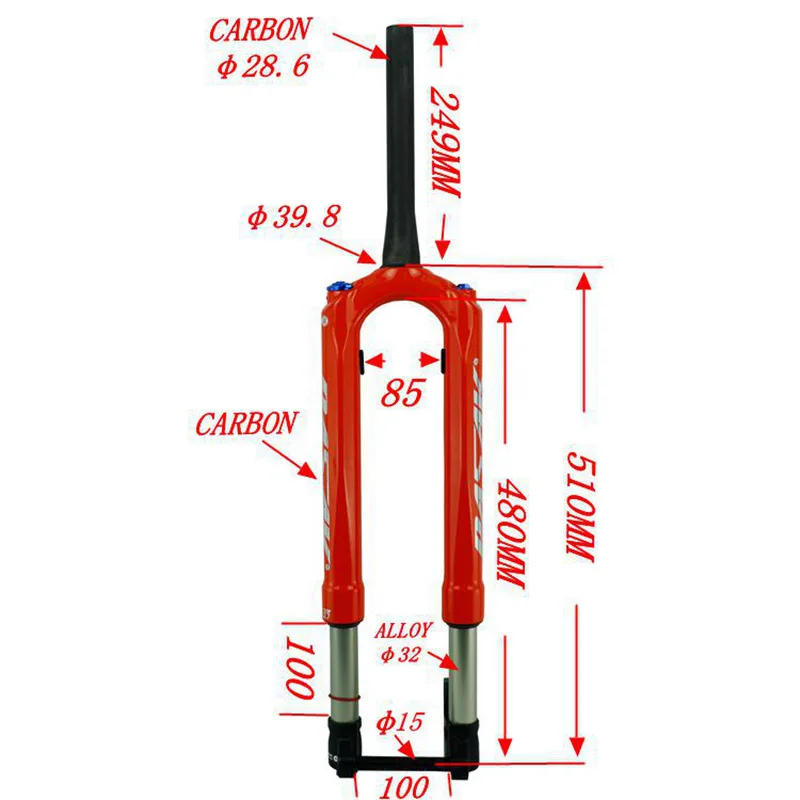 PASAK MTB Carbon Fork Mountain Bike Fork Air Suspension 27.5 29