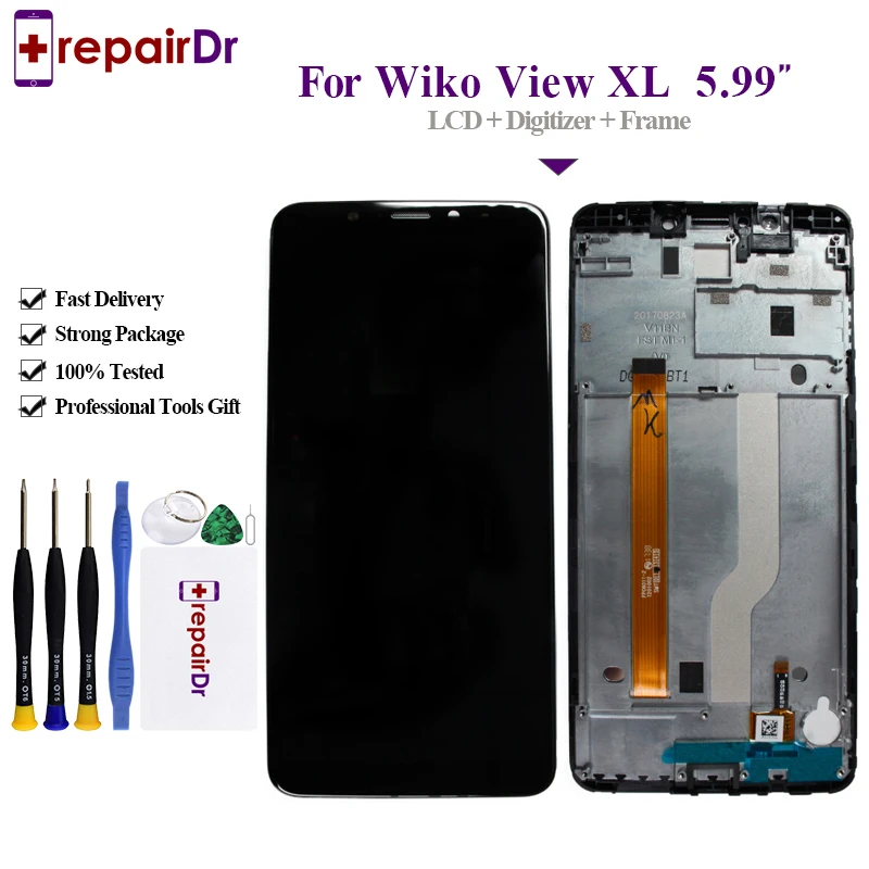 ЖК-дисплей для Wiko View XL детали замены 5 99 дюйма LCD + Бесплатные инструменты |