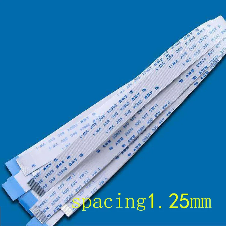 10pcs FFC FPC Flexible Flat Cable 15cm 1.25 mm pitch 4 5 6 7 9 10 12 14 15 16 20 28 PIN 150 mm Length Same Sides BType A B