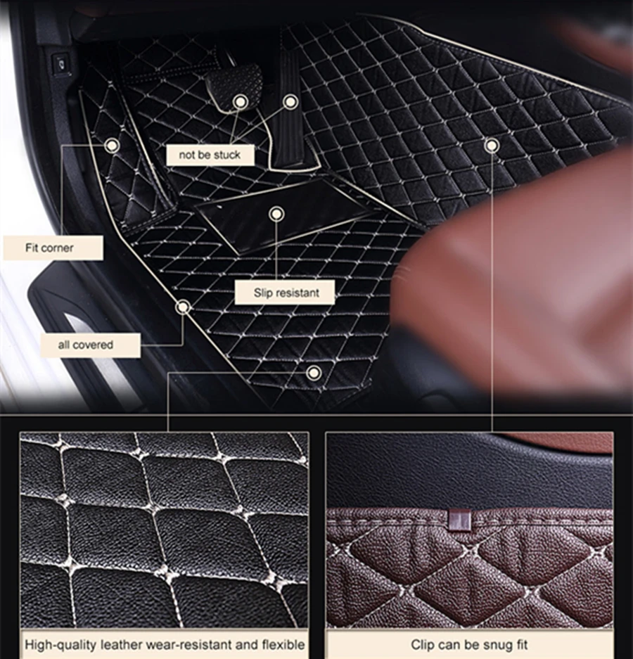 

Leather Custom Auto Car Floor Foot mat For Porsche Boxster (2004-2016) 2010 2011 2012 2013 2014 2015 Car Styling Custom Fit