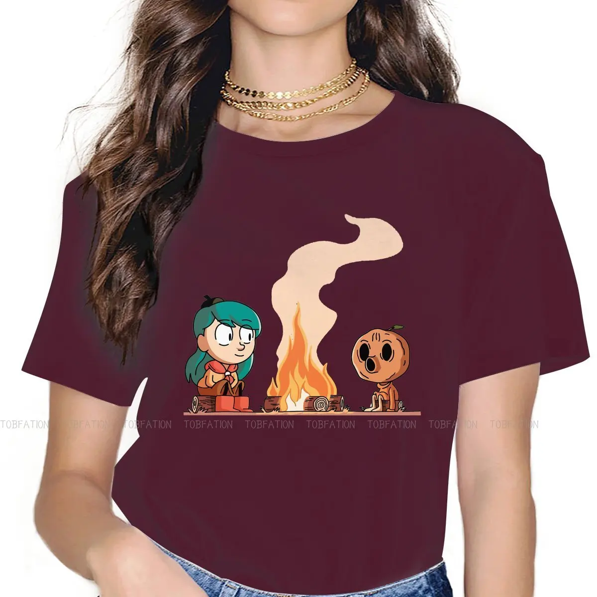 

Hilda Animation Fantasy Adventure Crewneck TShirts Wood Man Print 4XL 5XL Woman's T Shirt New Trend Tops