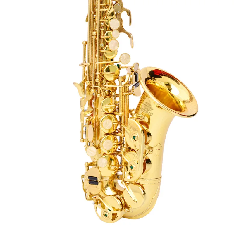 

LAIIMAN Саксофон сопрано B плоский золотой лак Sax сопрано золотые Музыкальные инструменты профессиональный детский саксофон принимаем OEM логотип