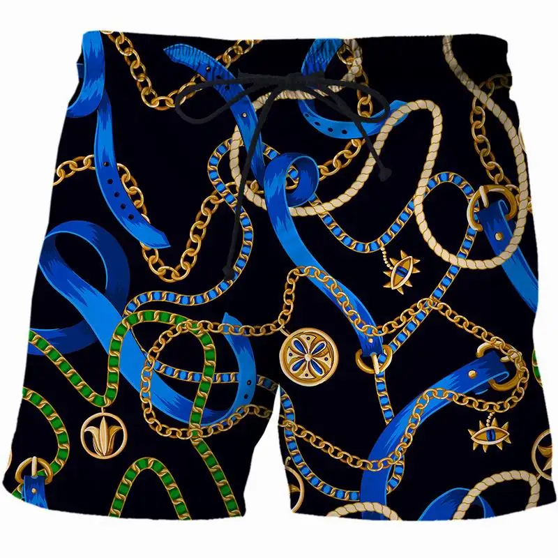 Summer Men Board Shorts 3D Print Child's Sumptuous Fashion Men's Bermuda Beach Shorts fashion mens swimwear Trousers Plus Size