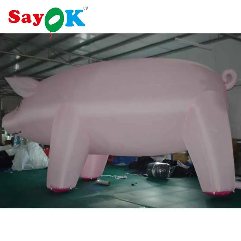 SAYOK гигантская розовая надувная поросенок мультяшная модель с вентилятором