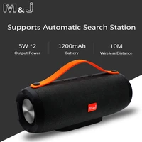 mj bluetooth speaker wireless portable stereo sound big power 10w system mp3 music audio aux with mic for android iphone