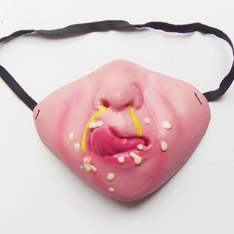 Латексная полумаска клоуна реквизит для косплея Юмористическая эластичная