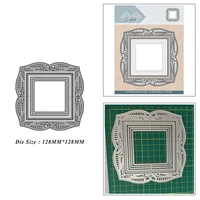 square lace photo frame metal cutting dies for diy scrapbook album paper card decoration crafts embossing 2021 new dies