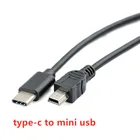 Переходник с USB Type C 3,1 папа на Mini USB 5 Pin B папа, переходник OTG, кабель передачи данных для Macbook Mobile 30 см