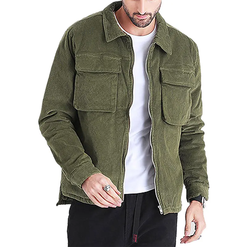 Мужская Вельветовая куртка универсальная однобортная в Корейском стиле с