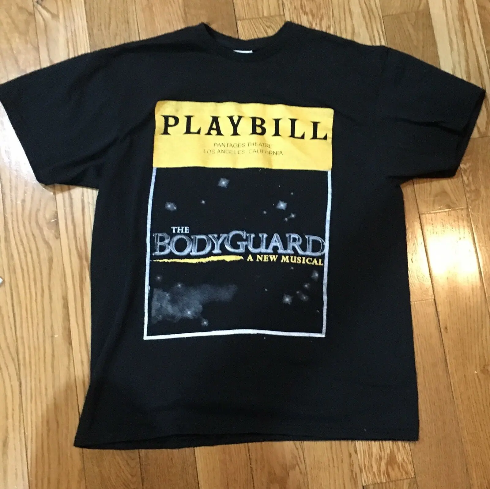 Whitney Houston The Body Guard Playbill pantage Theatre Футболка с принтом Мужская Летняя стильная модная