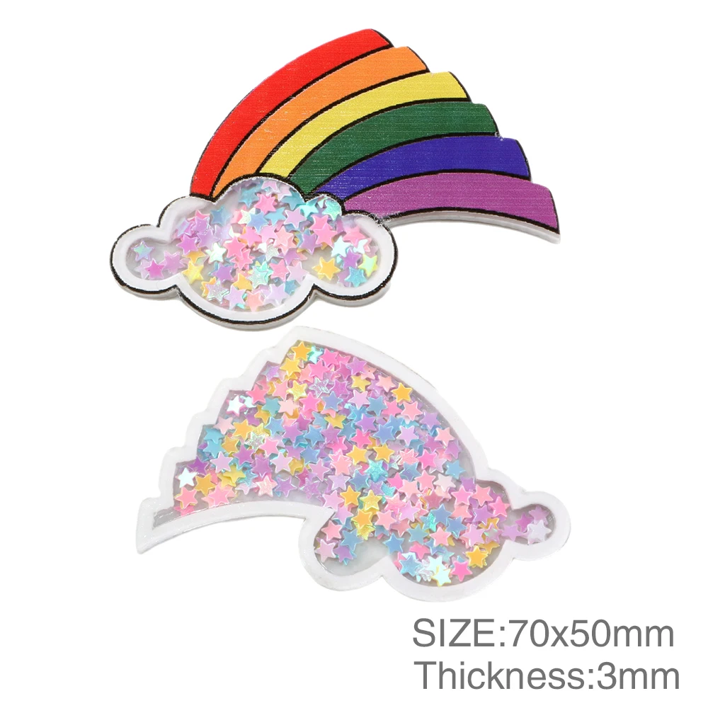 David accessories 10pcs/lot Christmas Halloween Quicksand Sequins Acrylic Colorful DIY Bow Craft Decoration 10Yc7985 | Дом и сад